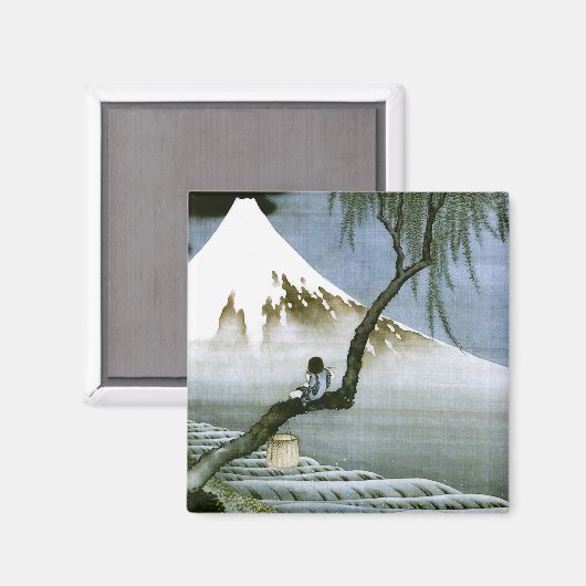 Aimant 北 斎 Boy & Mt Fuji Art (Recto/Verso)