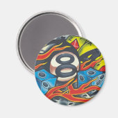 Aimant 00001 Bola 8 Llamas (Recto/Verso)