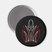 Aimant 0001 Pinstripe Rouge et Blanc (Recto/Verso)