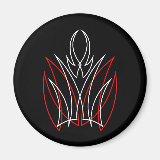 Aimant 0001 Pinstripe Rouge et Blanc (Devant)