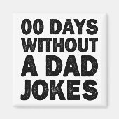 Aimant 00 Jours Sans Blagues De Papa Papa Cool Sarcasme (Devant)