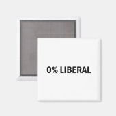Aimant 0% libéral 0 pour cent libéral drôle conservateur (Recto/Verso)