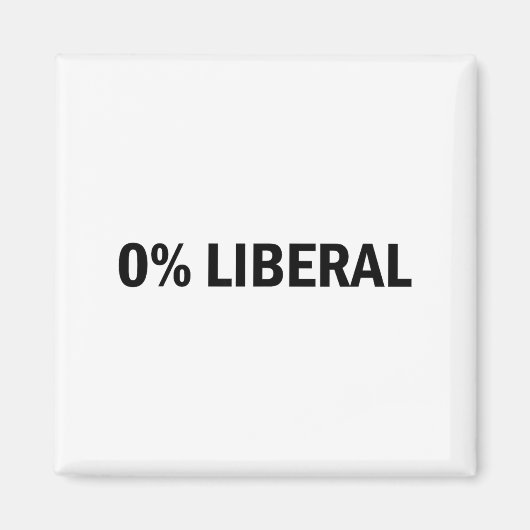 Aimant 0% libéral 0 pour cent libéral drôle conservateur (Devant)