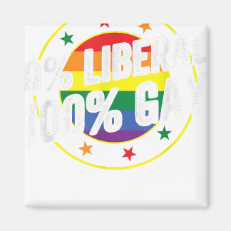 Aimant 0 Libéral 100 Gay LGBT Design pour les conservateu