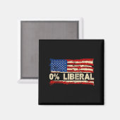 Aimant 0% Liberal Zero Percent Liberal Republican Flag (Recto/Verso)
