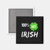 Aimant 0% Trèfle Irlandais Bonne Fête St Patrick 100% Pas (Recto/Verso)