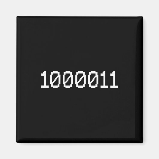 Aimant 1000011 Code binaire pour 67 mème technologique dr (Devant)