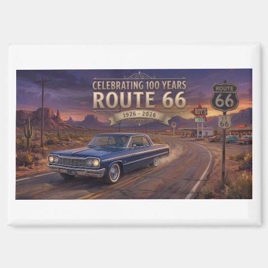 Aimant 100 Ans de Route 66 (Recto)