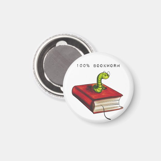 Aimant 100% Bookworm (Recto/Verso)