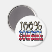Aimant 100% Cowgirl (Recto/Verso)