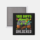 Aimant 100 Days Level Unlocked Gaming 100 Days Of School  (Recto/Verso)