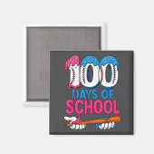 Aimant 100 Days Of School Baseball Drip Bat 100th Day Of  (Recto/Verso)