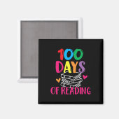 Aimant 100 Days Of School Reading English Teacher Books S (Recto/Verso)