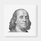 Aimant 100 dollars, Benjamin Franklin (Devant)