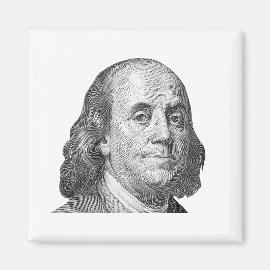 Aimant 100 dollars, Benjamin Franklin (Devant)