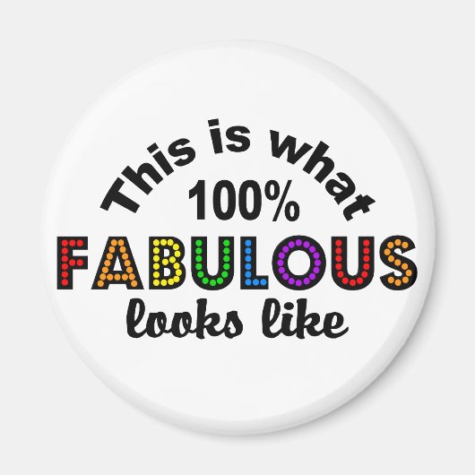 Aimant 100% FABULEUX (Devant)