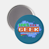 Aimant 100% Geek (Recto/Verso)