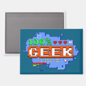 Aimant 100% Geek (Recto/Verso)