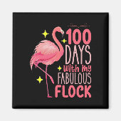 Aimant 100 Jours Avec Mon Fabulous Flock Flamant rose Sch (Devant)