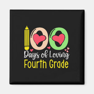 Aimant 100 Jours d'amour 4e année 100e Jour de l'école T