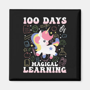Aimant 100 Jours D'Apprentissage Magique Conception Unico