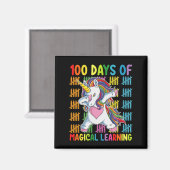 Aimant 100 Jours D'Apprentissage Magique École Unicorn (Recto/Verso)