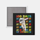 Aimant 100 jours d'astronaute génial 100e jour d'école (Recto/Verso)
