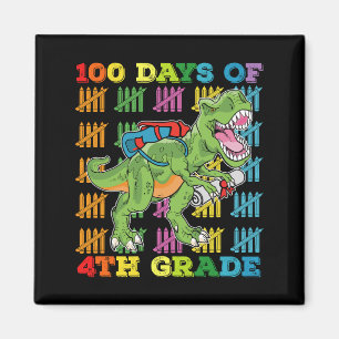Aimant 100 Jours De 4E Année T Rex Dinosaur School