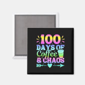 Aimant 100 Jours De Café Et Chaos 100E Jour D'École (Recto/Verso)