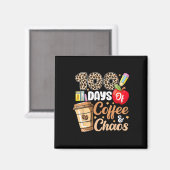 Aimant 100 Jours De Café Et Chaos Leopard 100E Jour Thé (Recto/Verso)