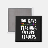 Aimant 100 Jours de Conception d'École Cadeau Pour Enseig (Recto/Verso)