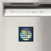 Aimant 100 Jours de Dinosaure de l'école Monogrammé (In Situ (Lave-vaisselle))