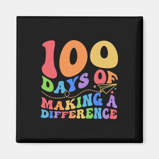 Aimant 100 Jours de faire la différence 100e Jour Tea de (Devant)