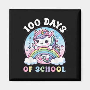 Aimant 100 Jours De Filles D'École Unicorne 100E Jour Sc