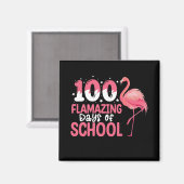 Aimant 100 Jours de flamazing de Flamant rose scolaire En (Recto/Verso)