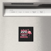Aimant 100 Jours de flamazing de Flamant rose scolaire En (In Situ (Lave-vaisselle))