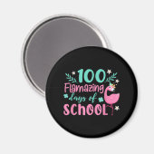 Aimant 100 Jours De Flamazing De L'École | Flamant rose d (Recto/Verso)
