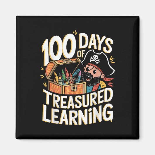 Aimant 100 Jours De Garçons D'École Enseignant 100ème Jou (Devant)