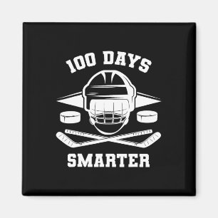 Aimant 100 Jours de Hockey Smarter Joyeux 100e Jour de l'