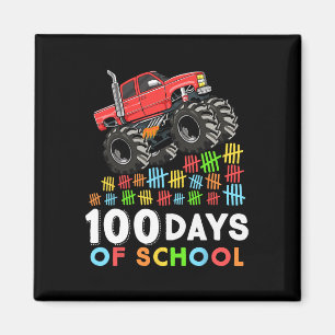 Aimant 100 jours de l'école Monster Truck 100e jour de Sc