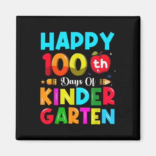 Aimant 100 Jours De Maternelle 100E Jour D'École (Devant)