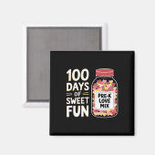 Aimant 100 jours de plaisir doux Mignonne enseignante de (Recto/Verso)