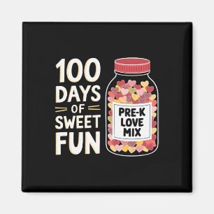 Aimant 100 jours de plaisir doux Mignonne enseignante de