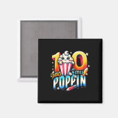 Aimant 100 Jours De Poppin Fun Popcorn Thème Retour À Sch (Recto/Verso)