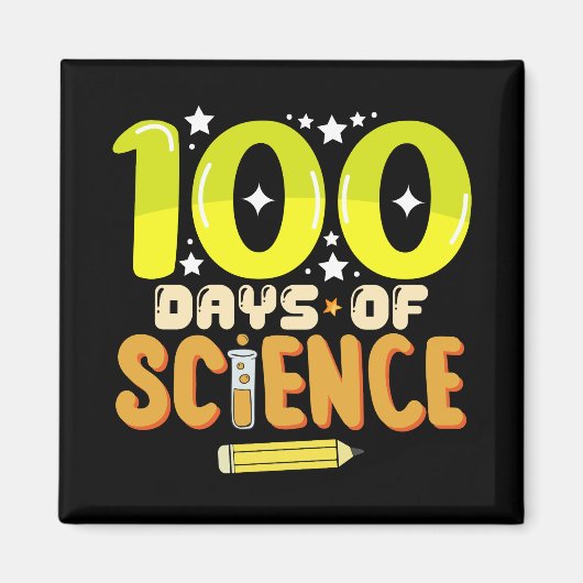 Aimant 100 Jours de sciences 100e Jour de l'enseignant sc (Devant)