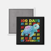 Aimant 100 Jours De Tortue Awesome 100ème Jour De L'École (Recto/Verso)