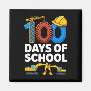 Aimant 100 jours de véhicule de construction scolaire pou