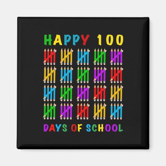 Aimant 100 Jours D'École (Devant)