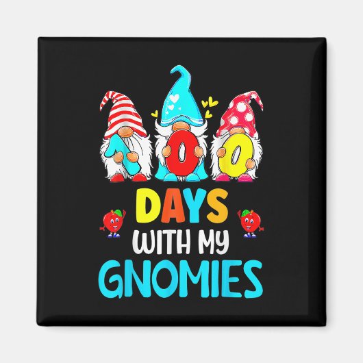 Aimant 100 Jours D'École 100E Jour Avec Mes Gnomies S'Amu (Devant)