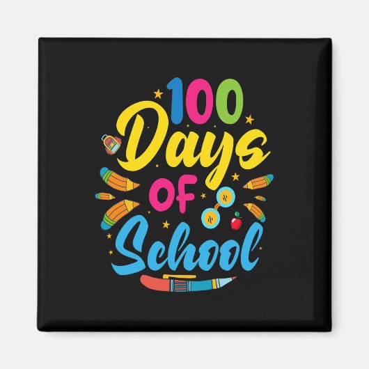 Aimant 100 Jours D'École 100E Jour D'École (Devant)